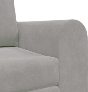 Sofa bed jasnoszary 148 x 71 x 83 cm aksamit