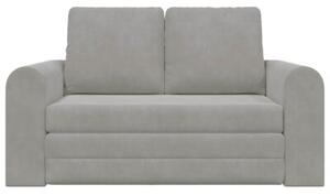 Sofa bed jasnoszary 148 x 71 x 83 cm aksamit