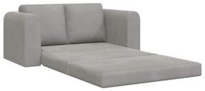 Sofa bed jasnoszary 148 x 71 x 83 cm aksamit