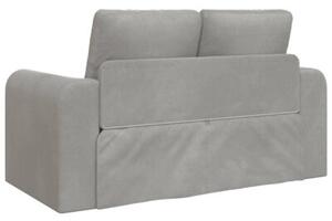 Sofa bed jasnoszary 148 x 71 x 83 cm aksamit
