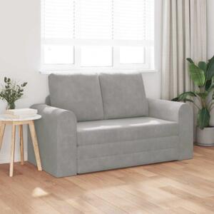 Sofa bed jasnoszary 148 x 71 x 83 cm aksamit