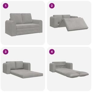Sofa bed jasnoszary 148 x 71 x 83 cm aksamit