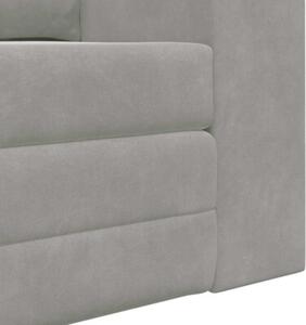 Sofa bed jasnoszary 148 x 71 x 83 cm aksamit