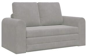 Sofa bed jasnoszary 148 x 71 x 83 cm aksamit
