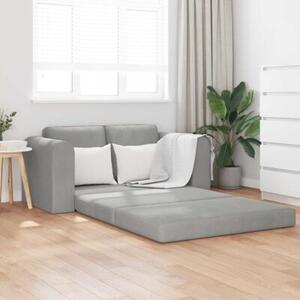 Sofa bed jasnoszary 148 x 71 x 83 cm aksamit