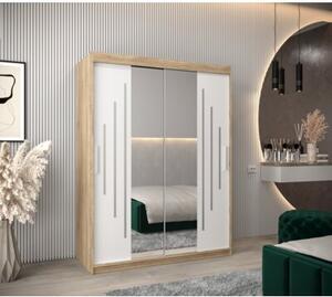 Szafa przesuwna garderoba York 1 150 wys. 200 cm sonoma + biaÅy