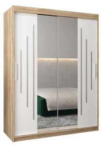 Szafa przesuwna garderoba York 1 150 wys. 200 cm sonoma + biaÅy