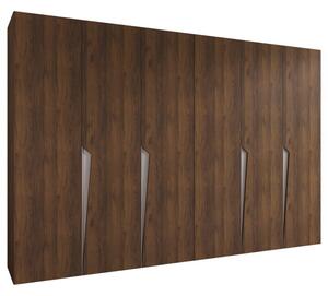 Szafa uchylna otwierana Piano 1 300 (2x150) wys. 202 cm orzech warmia + u. kaszmir