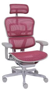 Fotel biurowy Ergohuman 2 Elite GS Pink - różowo-szary ergonomiczny fotel siatkowy dla kobiety