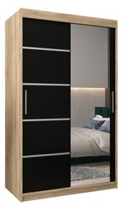 Szafa przesuwna garderoba Verona 2 120 wys. 200 cm sonoma + czarny