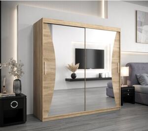 Szafa przesuwna garderoba Monaco 200 wys. 200 cm sonoma + sonoma