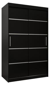Szafa przesuwna garderoba Verona 1 120 wys. 200 cm czarny + czarny