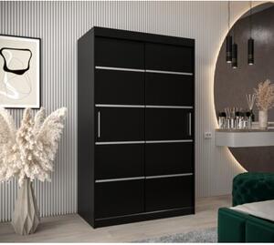 Szafa przesuwna garderoba Verona 1 120 wys. 200 cm czarny + czarny
