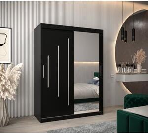 Szafa przesuwna garderoba York 2 150 wys. 200 cm czarny + czarny