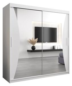 Szafa przesuwna garderoba Monaco 200 wys. 200 cm biaÅy + biaÅy