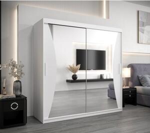Szafa przesuwna garderoba Monaco 200 wys. 200 cm biaÅy + biaÅy