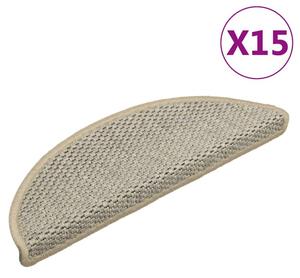 Samoprzylepne nakÅadki na schody, 15 szt., 56x17x3 cm, szare