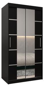 Szafa przesuwna garderoba Verona 4 100 wys. 200 cm czarny + czarny