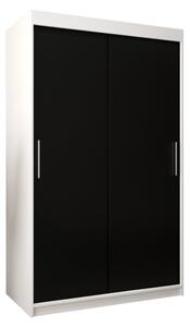 Szafa przesuwna garderoba Tokyo 120 wys. 200 cm biaÅy + czarny