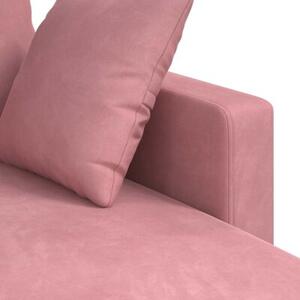 Nowoczesna sofa aksamitna rÃ³Å¼owa z metalowÄ ramÄ i ergonomicznym designem