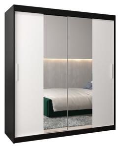 Szafa przesuwna garderoba Tokyo 1 180 wys. 200 cm czarny + czarny