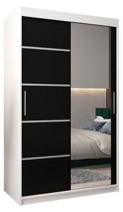 Szafa przesuwna garderoba Verona 2 120 wys. 200 cm biaÅy + czarny