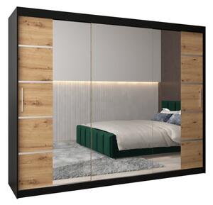 Szafa przesuwna garderoba Verona 4 250 wys. 200 cm czarny + artisan