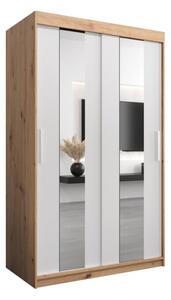 Szafa przesuwna garderoba Pole 120 wys. 200 cm artisan + biaÅy