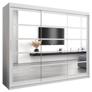 Szafa przesuwna garderoba Roma 2 250 wys. 200 cm biaÅy + biaÅy