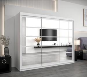 Szafa przesuwna garderoba Roma 2 250 wys. 200 cm biaÅy + biaÅy
