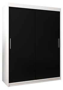 Szafa przesuwna garderoba Tokyo 150 wys. 200 cm biaÅy + czarny