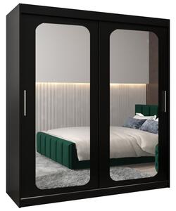 Szafa przesuwna garderoba Promo T3 180 wys. 200 cm czarny + czarny