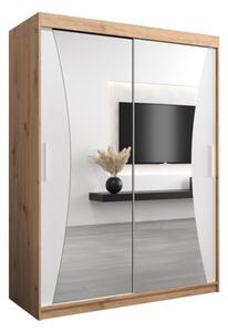 Szafa przesuwna garderoba Monaco 150 wys. 200 cm artisan + biaÅy
