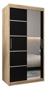 Szafa przesuwna garderoba Verona 2 100 wys. 200 cm sonoma + czarny