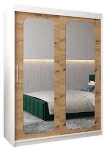 Szafa przesuwna garderoba Promo T3 150 wys. 200 cm biaÅy + artisan