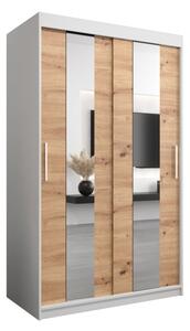 Szafa przesuwna garderoba Pole 120 wys. 200 cm biaÅy + artisan