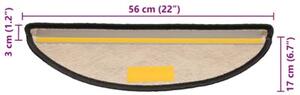 Samoprzylepne nakÅadki na schody, 15 szt., 56x17x3 cm, antracyt