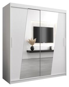 Szafa przesuwna garderoba Rhomb 180 wys. 200 cm biaÅy + biaÅy