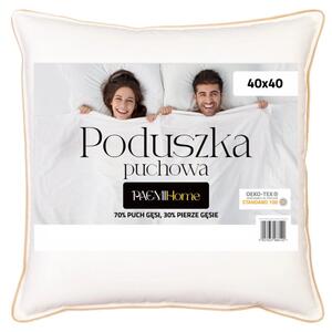 Poduszka puchowa do spania PaemiHome 40x40 cm 70% puch, 30% pierze 1szt