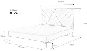 Łóżko tapicerowane 81243 M&K foam Koło 120x200