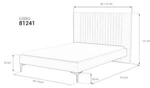 Łóżko tapicerowane 81241 M&K foam Koło 100x200