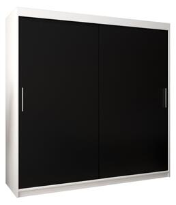 Szafa przesuwna garderoba Tokyo 200 wys. 200 cm biaÅy + czarny