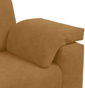 Sofa dwuosobowa, brÄ zowa, 180x77x82 cm, aksamit