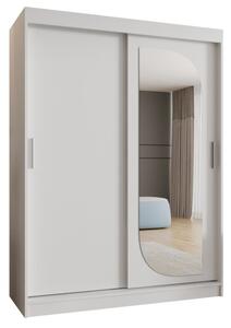 Szafa przesuwna z lustrem garderoba Lucy 150 wys. 200 cm biaÅy