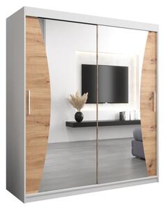 Szafa przesuwna garderoba Monaco 180 wys. 200 cm biaÅy + artisan