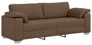 Sofa 3 szt. brÄ zowy tkanina lniana