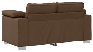 Sofa 3 szt. brÄ zowy tkanina lniana