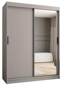 Szafa przesuwna z lustrem garderoba Rubino T2 150 wys. 200 cm kaszmir
