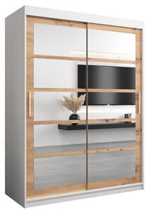 Szafa przesuwna garderoba Roma 2 150 wys. 200 cm biaÅy + artisan