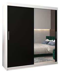 Szafa przesuwna garderoba Tokyo 2 180 wys. 200 cm biaÅy + czarny